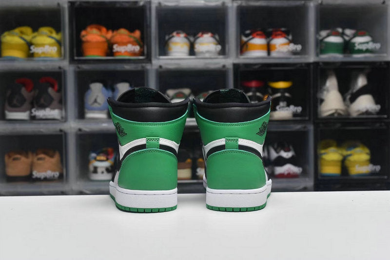 Nike Air Jordan 1 High Black and Lucky Green